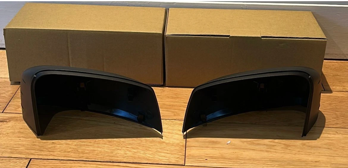 VW CADDY MK5 WING DOOR MIRROR CAP COVERS|2020-2025 | BLACK TEXTURED