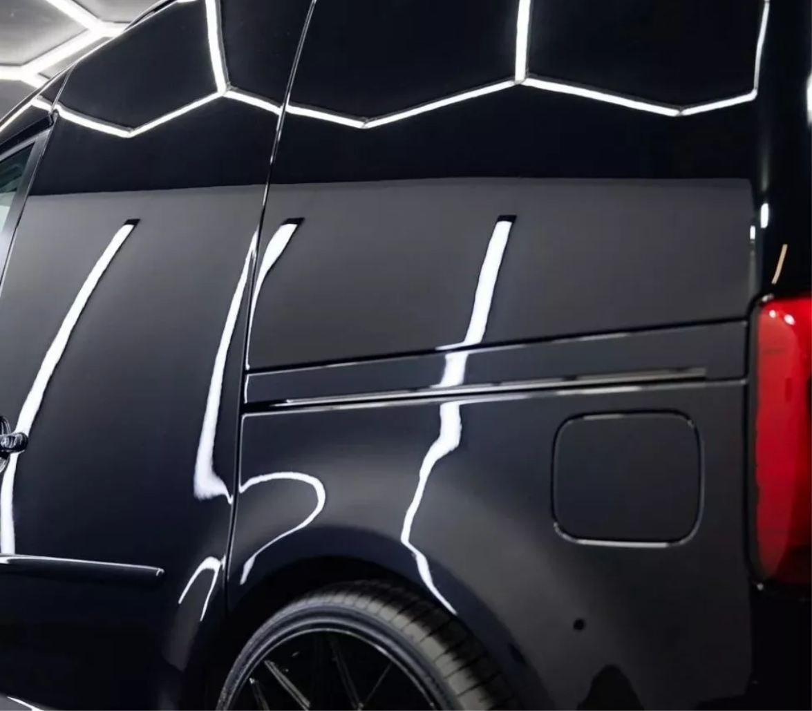 VW CADDY PASSENGERS SIDE LOADING DOOR RAIL COVER PAINTED IN LC9X