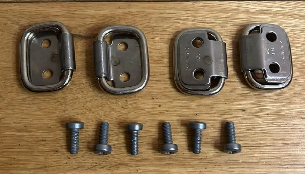 VW CADDY MK3 MK4 LASHING RING TIE DOWNS WITH BOLTS  | 2K | X4