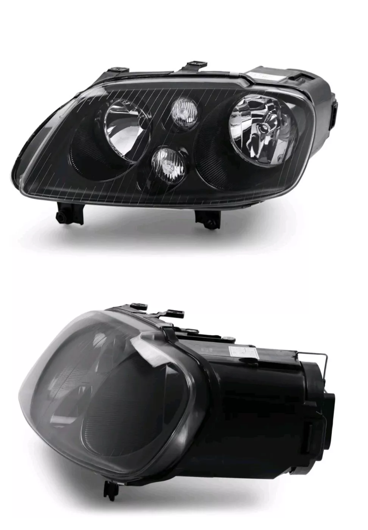 VW CADDY MK3 BLACK HEADLIGHTS QUAD | 4 POD | 2004-2010 2K LIGHTS