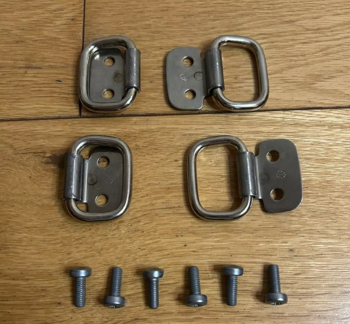 VW CADDY MK3 MK4 LASHING RING TIE DOWNS WITH BOLTS  | 2K | X4