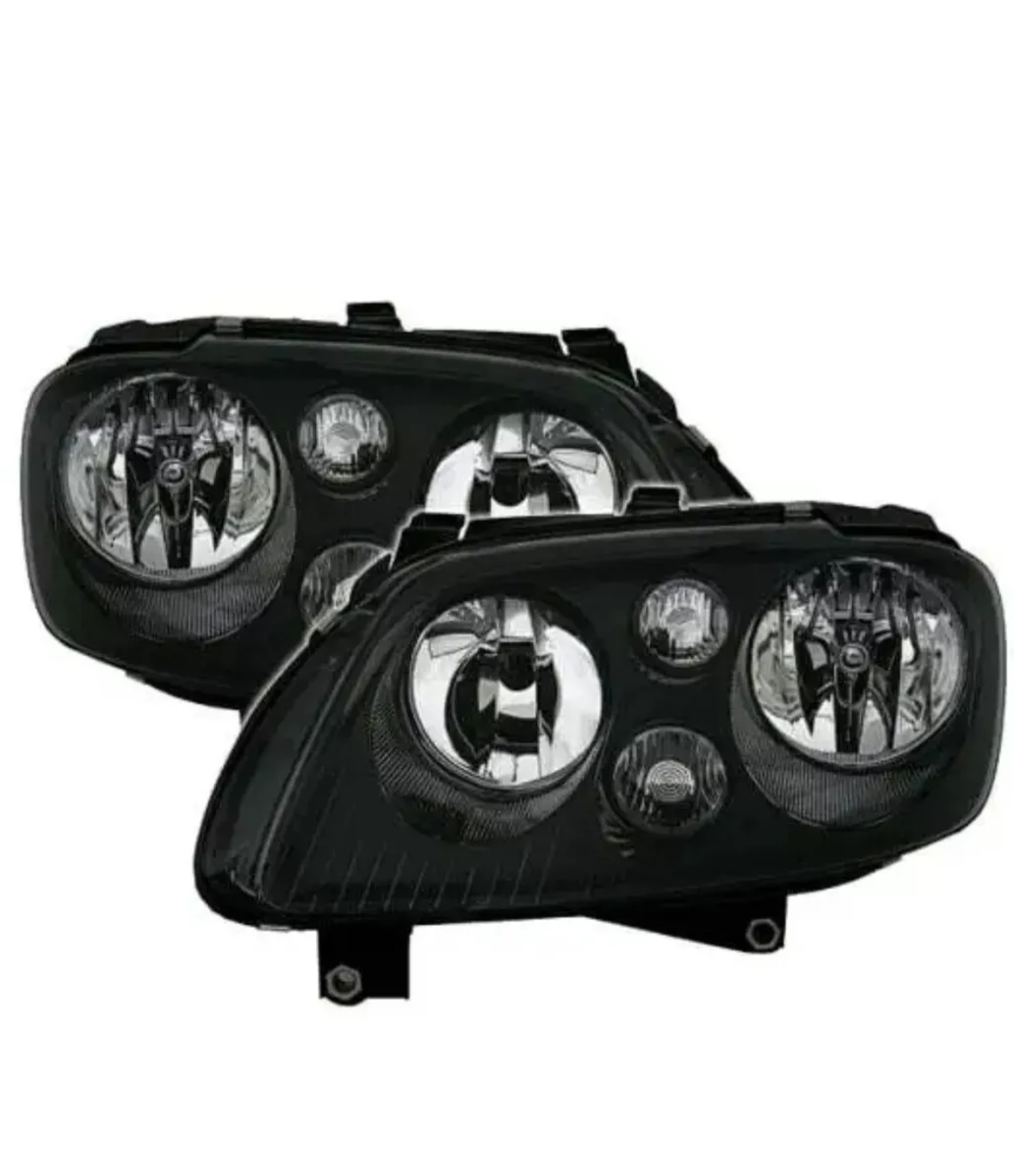 VW CADDY MK3 BLACK HEADLIGHTS QUAD | 4 POD | 2004-2010 2K LIGHTS