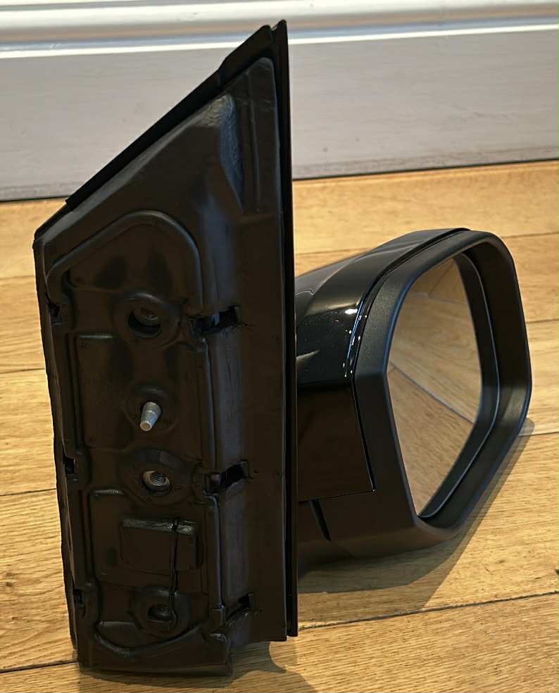 VW CADDY LIFE MANUAL WING MIRRORS UPGRADE Painted in Deep Black Pearl LC9X