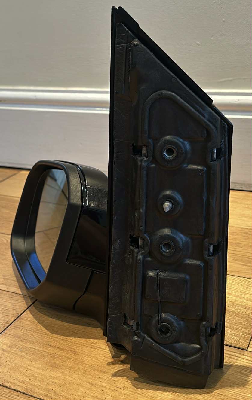 VW CADDY LIFE MANUAL WING MIRRORS UPGRADE Painted in Deep Black Pearl LC9X