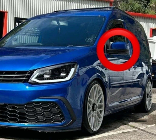 🔥WING MIRROR COVER PRIMED VW CADDY MK3 MK4 LIFE  2004-2021 PASSENGER SIDE LEFT