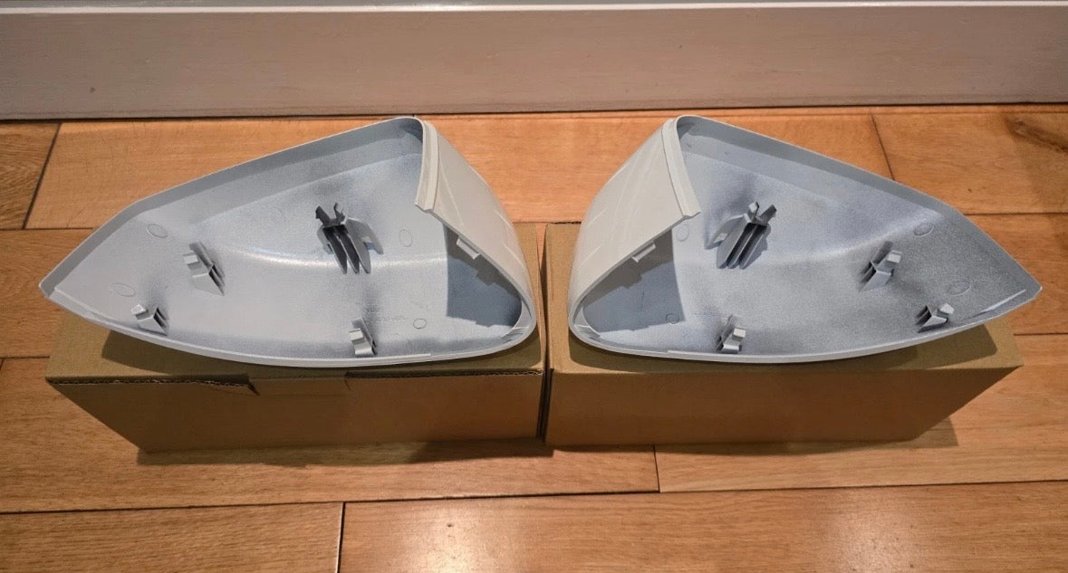 VW CADDY MK5 WING DOOR MIRROR CAP COVERS|2020-2025 | CANDY WHITE |LB9A