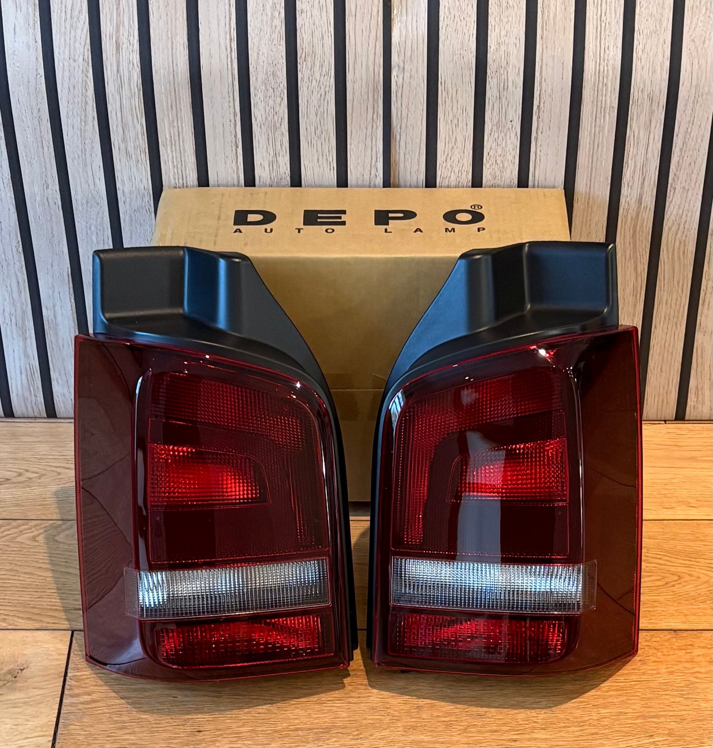VW T5 2010-2015 | Rear Light Tailgate Smoked Tail Lamp Lens | Pair | Left & Right