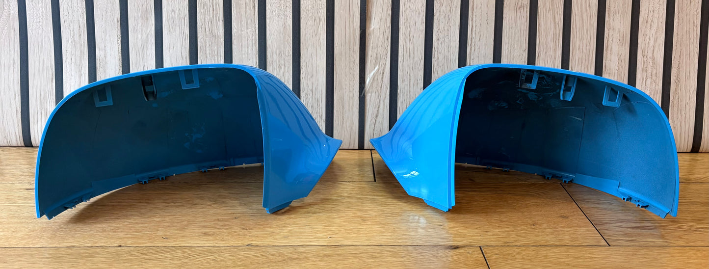 VW Transporter T5.1/T6/T6.1 New LH & RH Mirror Cover Painted In British Gas Blue