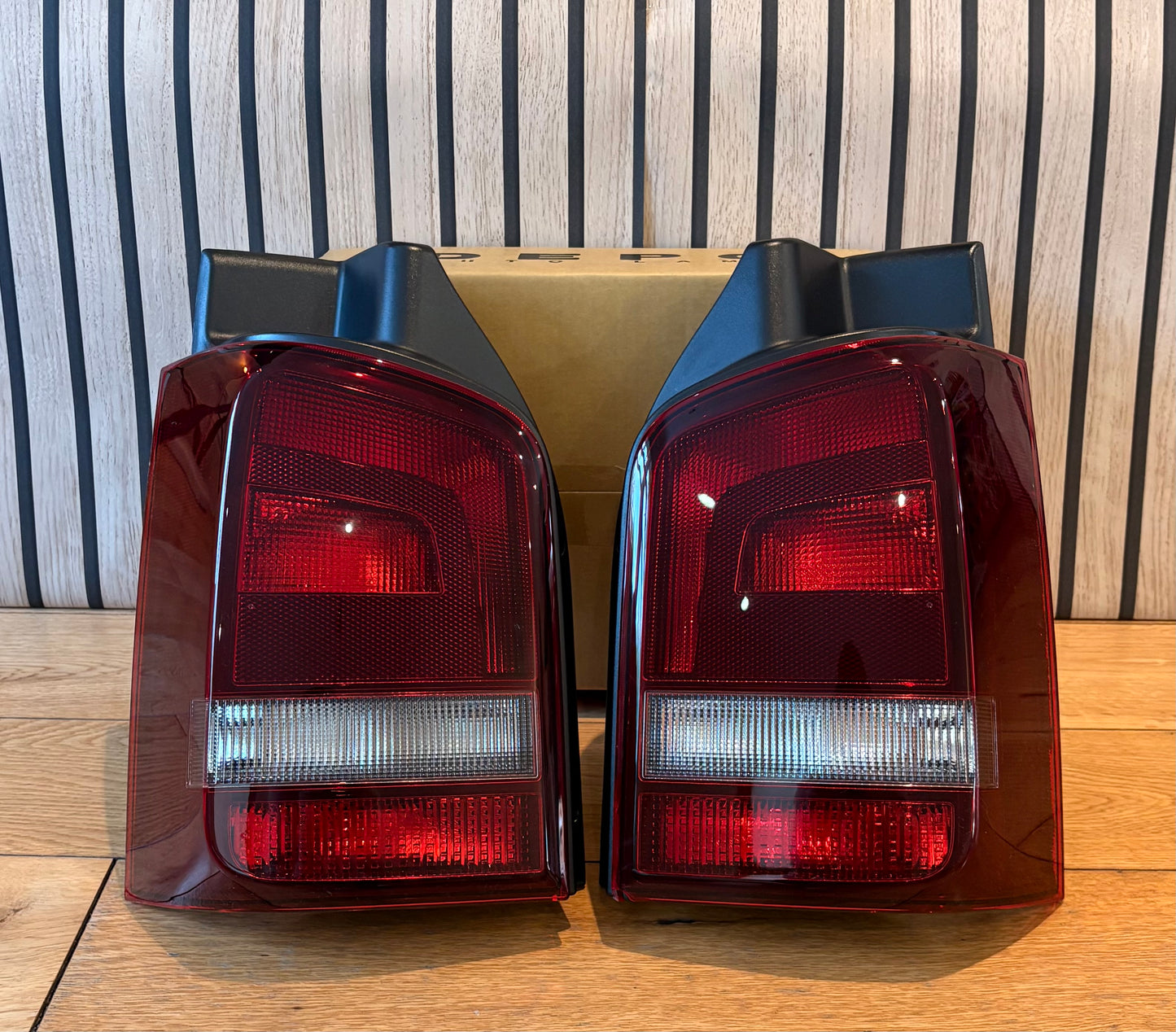 VW T5 2010-2015 | Rear Light Tailgate Smoked Tail Lamp Lens | Pair | Left & Right