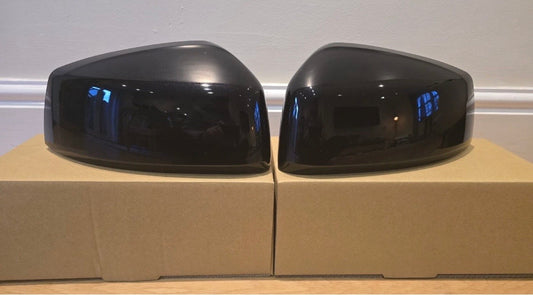 VW CADDY MK5 WING DOOR MIRROR CAP COVERS|2020-2025 |PAIR|  BLACK LC9X