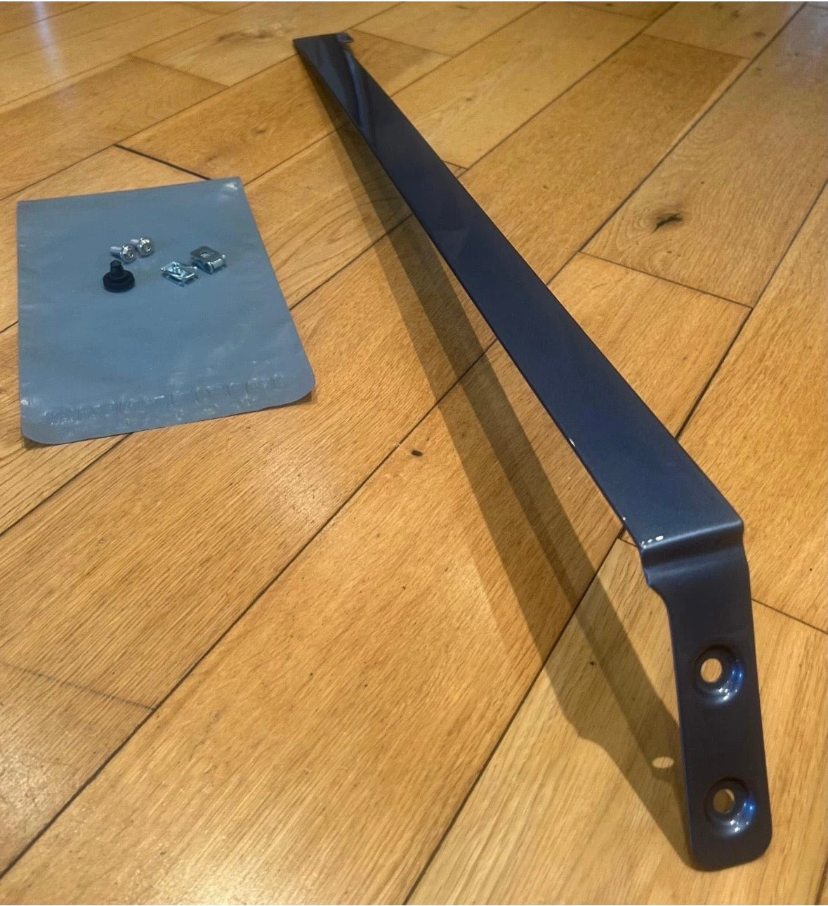 VW CADDY PASSENGERS SIDE LOADING DOOR RAIL COVER PAINTED IN ACAPULCO BLUE LR5T