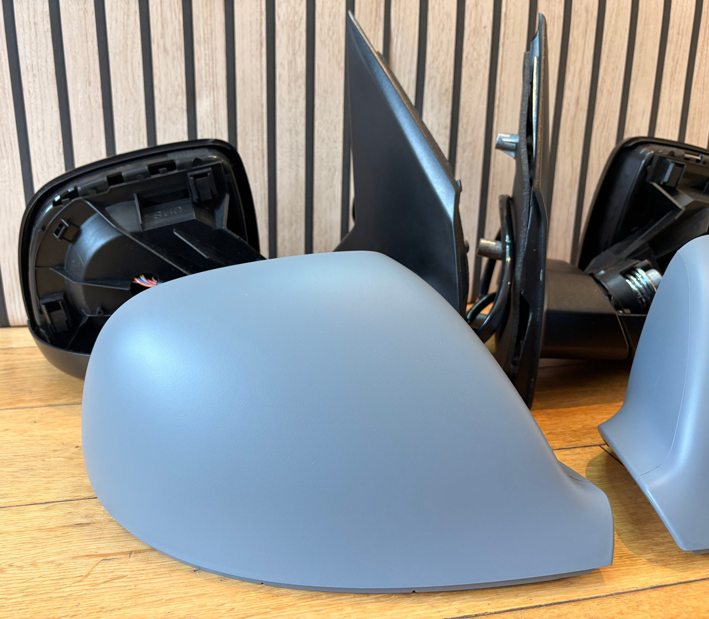 VW Transporter T6.1 Van |2019-2025| Wing Door Mirrors | POWER FOLDING | Primered Caps