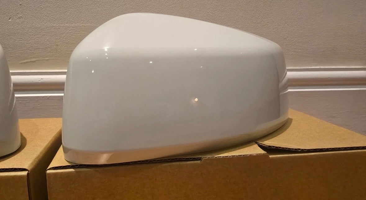 VW CADDY MK5 WING DOOR MIRROR CAP COVERS|2020-2025 | CANDY WHITE |LB9A