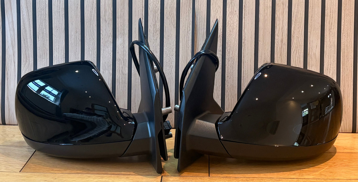 VW TRANSPORTER T6/T6.1 | 2015-2023 | DOOR WING MIRRORS | ELECTRIC | HEATED | Gloss Black