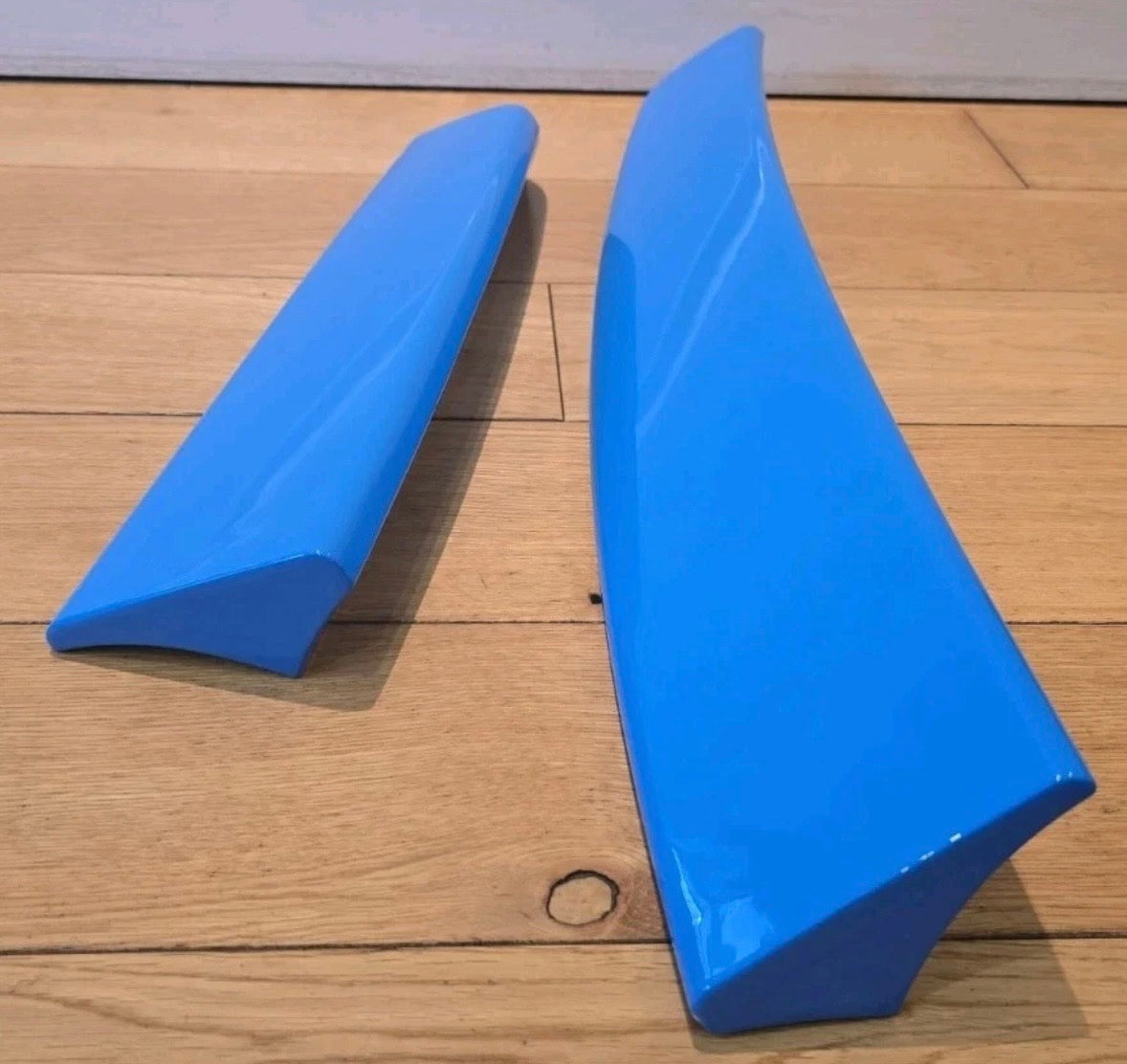 Caddy MK3/MK4 barn door spoiler painted in BRITISH GAS BLUE