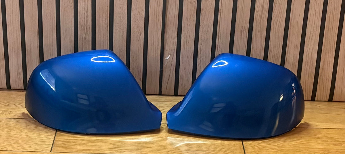 VW Transporter T5.1/T6/T6.1 New LH & RH Mirror Cover Painted In Ravenna Blue LA5W