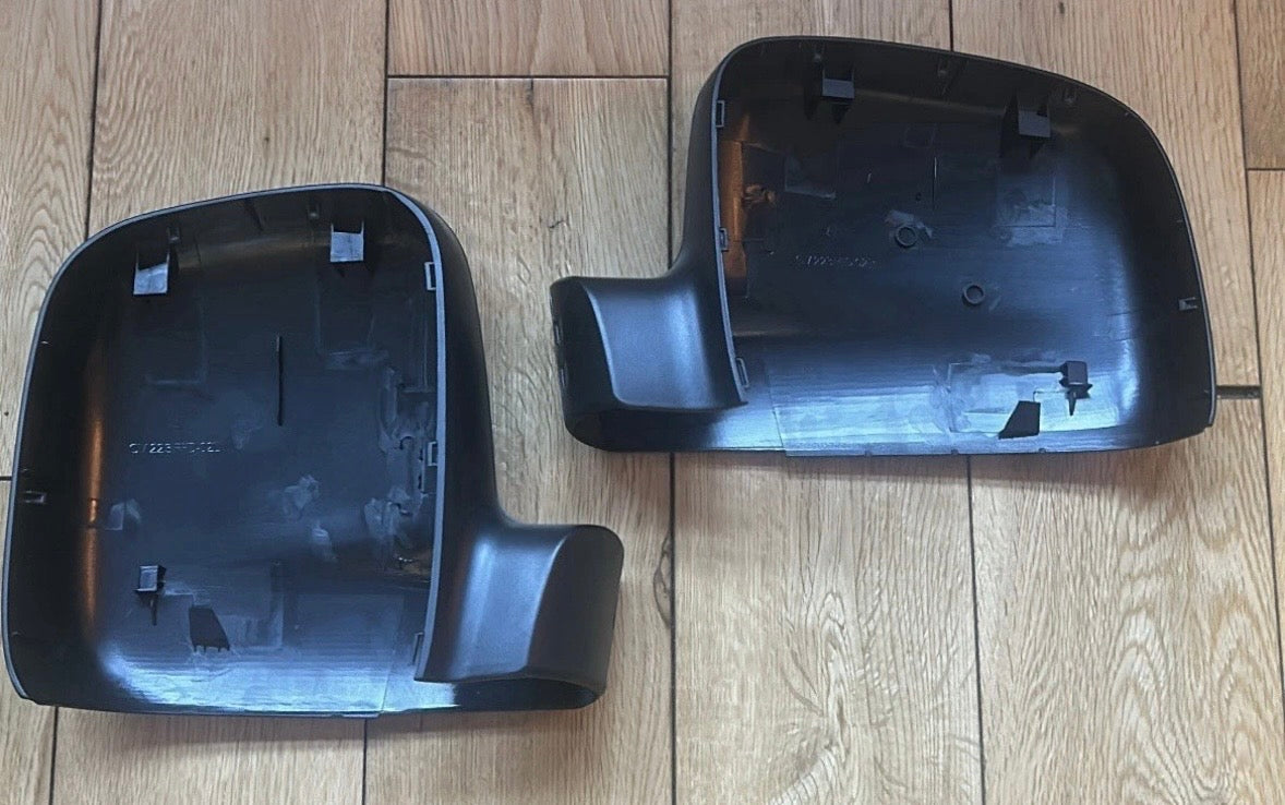 VW Caddy MK3 MK4 | 2004-2020 |Door Wing Mirror Cover Cap Case | Black | Pair