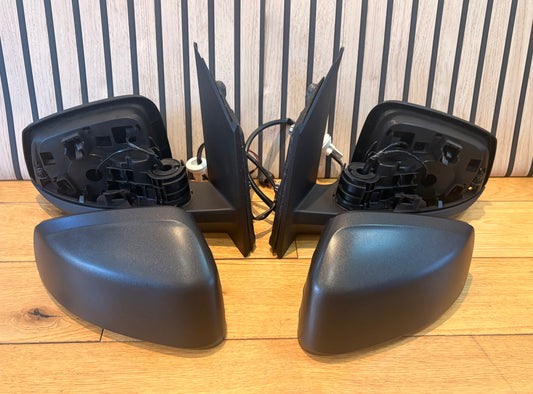 Caddy MK5 Wing Door Mirrors | 2021 >| Pair | Electric | Heated | Matt Black Caps