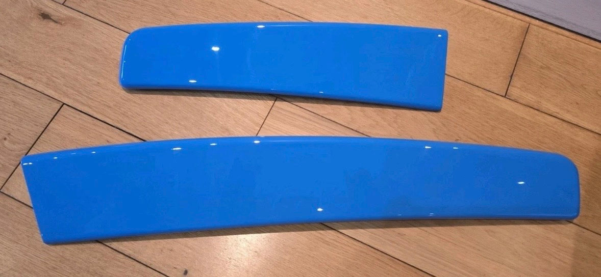 Caddy MK3/MK4 barn door spoiler painted in BRITISH GAS BLUE