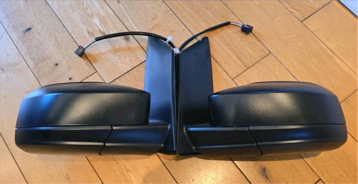 VW Caddy Life Wing Door Mirrors Upgrade | 2004- 2020| Pair | Electric | Heated | BLACK CAPS