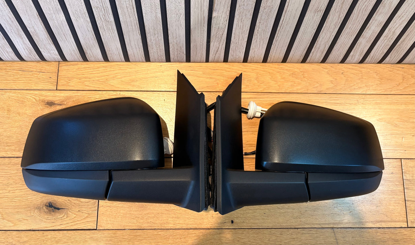 Caddy MK5 Wing Door Mirrors | 2021 >| Pair | Electric | Heated | Matt Black Caps