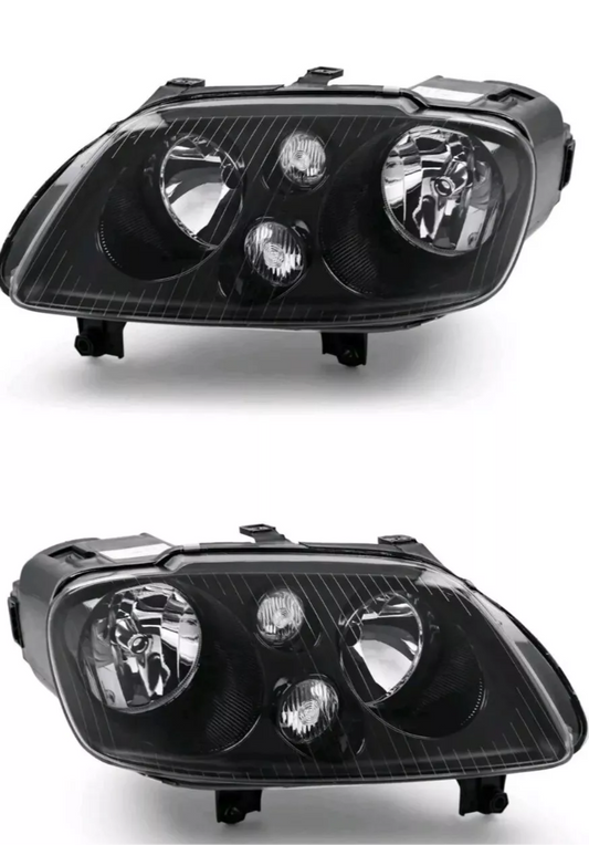 VW CADDY MK3 BLACK HEADLIGHTS QUAD | 4 POD | 2004-2010 2K LIGHTS