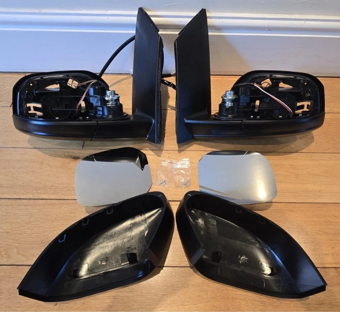 VW Caddy Life Wing Door Mirrors Upgrade | 2004- 2020| Pair | Electric | Heated | BLACK CAPS