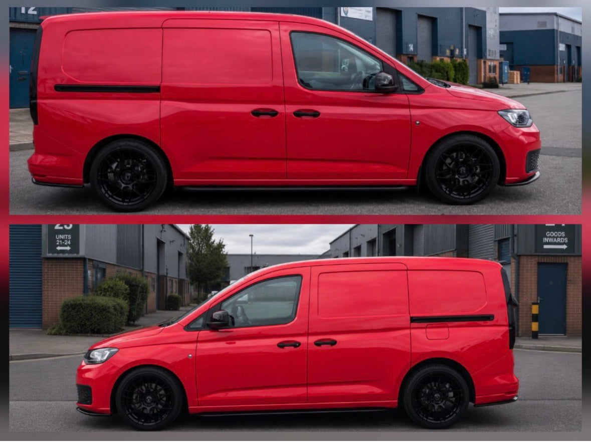 GENUINE VW CADDY MK5 2021+ LWB TWIN DOOR | PAIR | SLIDING DOOR RAILS | BLACK