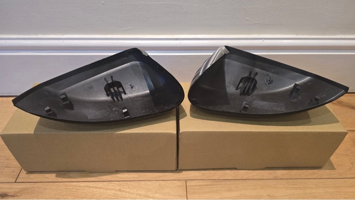 VW CADDY MK5 WING DOOR MIRROR CAP COVERS|2020-2025 | BLACK LC9X