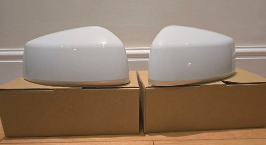 VW CADDY MK5 WING DOOR MIRROR CAP COVERS|2020-2025 |PAIR|  CANDY WHITE LB9A