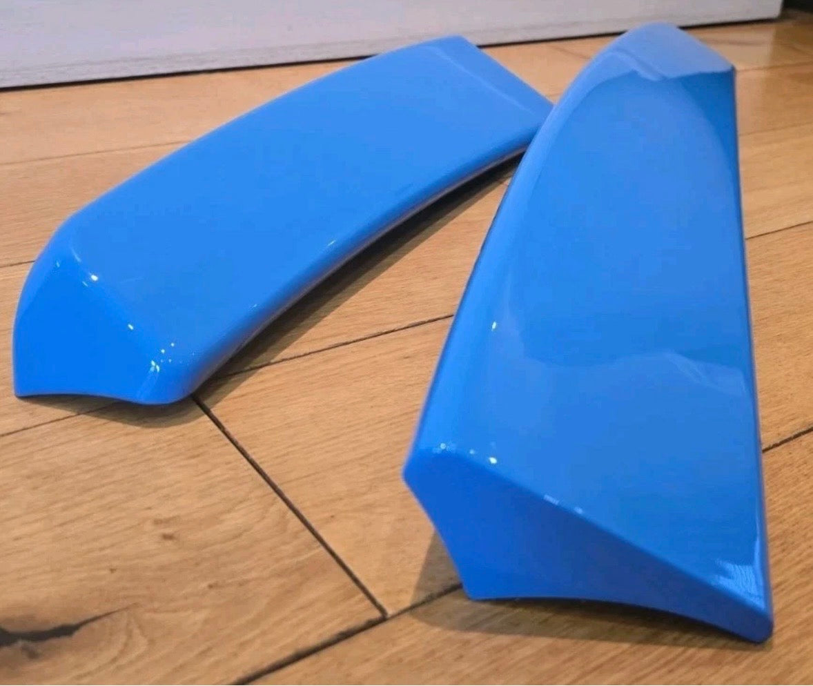 Caddy MK3/MK4 barn door spoiler painted in BRITISH GAS BLUE