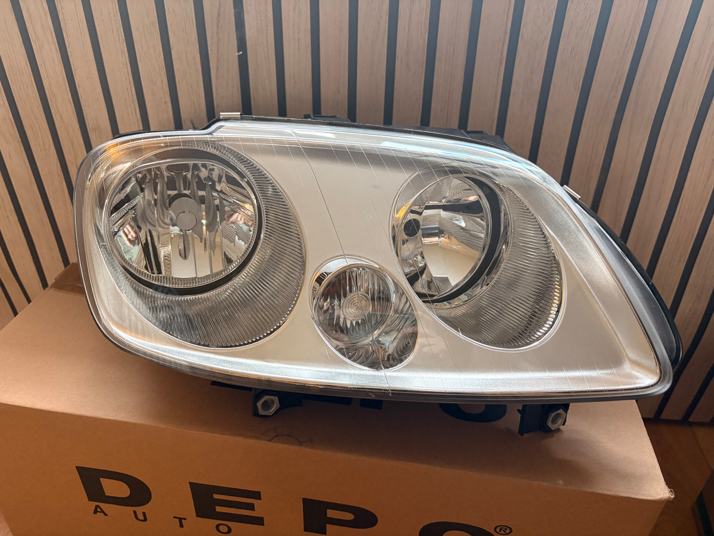 VW CADDY MK3 CHROME HEADLIGHTS QUAD | 3POD | 2004-2010 2K LIGHTS