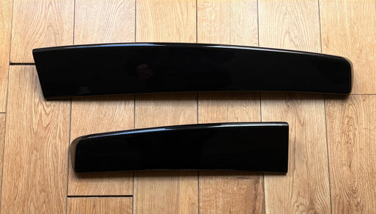 Caddy MK3/MK4 barn door spoiler painted in DEEP BLACK PEARL LC9X
