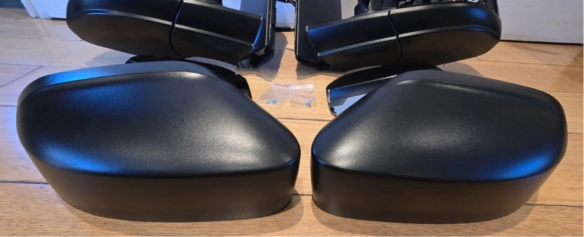 VW Caddy Life Wing Door Mirrors Upgrade | 2004- 2020| Pair | Electric | Heated | BLACK CAPS