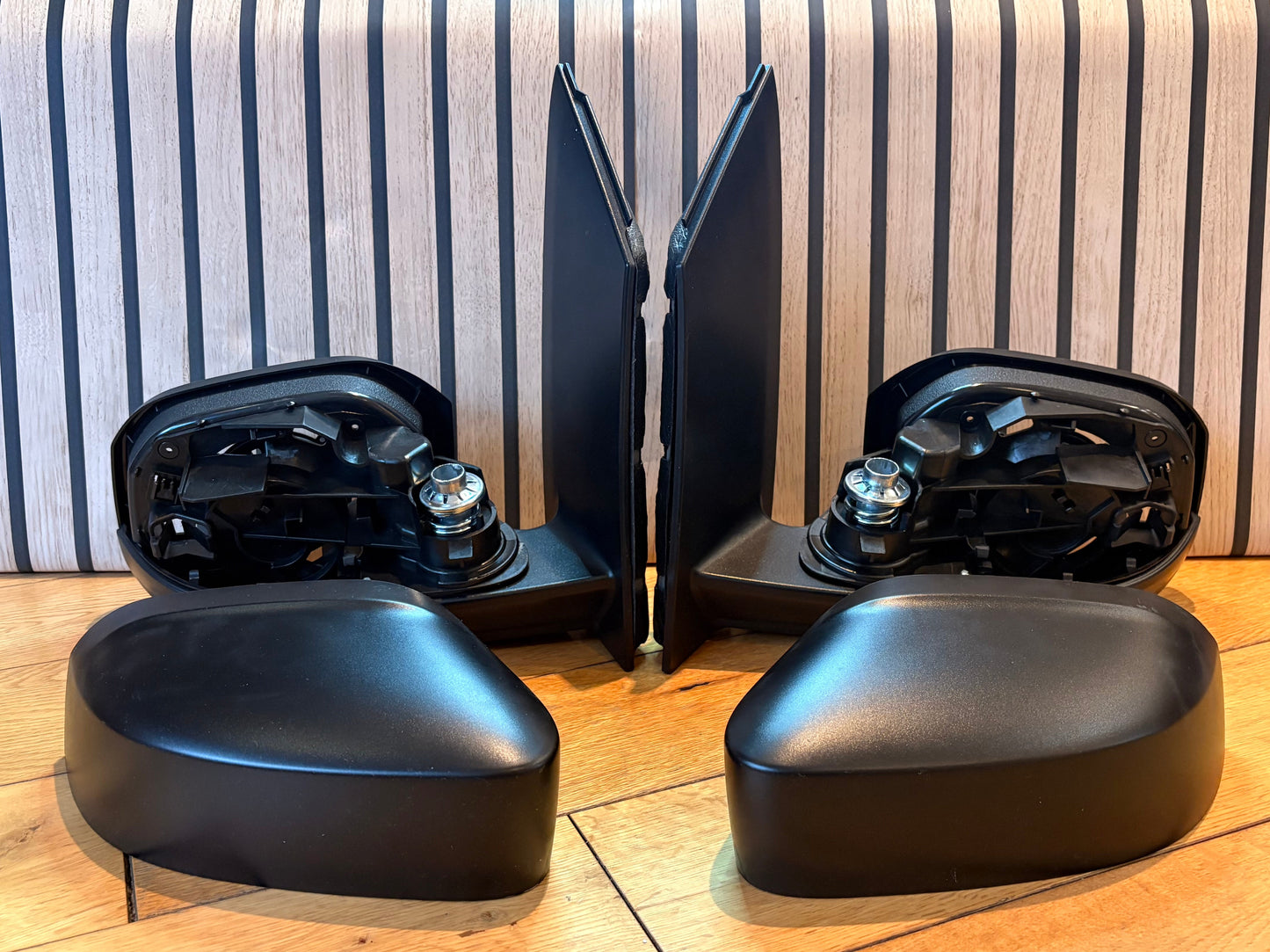 VW Caddy Mk3 Mk4 Life Wing Door Mirrors Upgrade | 2002 - 2020 | Pair | MANUAL | MATT BLACK Caps