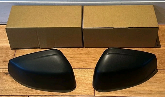VW CADDY MK5 WING DOOR MIRROR CAP COVERS|2020-2025 |PAIR|  BLACK TEXTURED X2