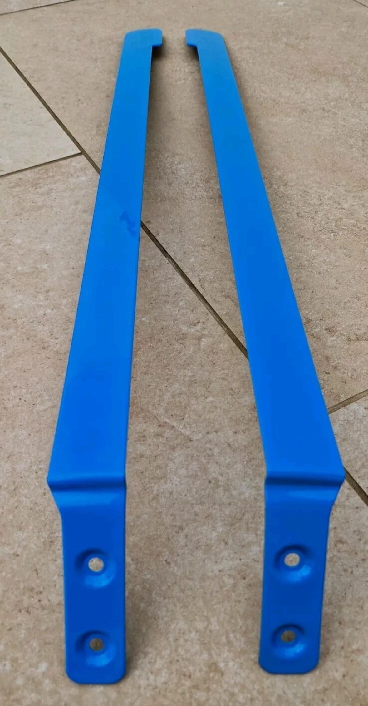 VW CADDY 2K MAXI 2K SIDE LOADING DOOR RAIL COVER LEFT & RIGHT SIDE 2004 - 2020 PAINTED IN BRITISH GAS BLUE
