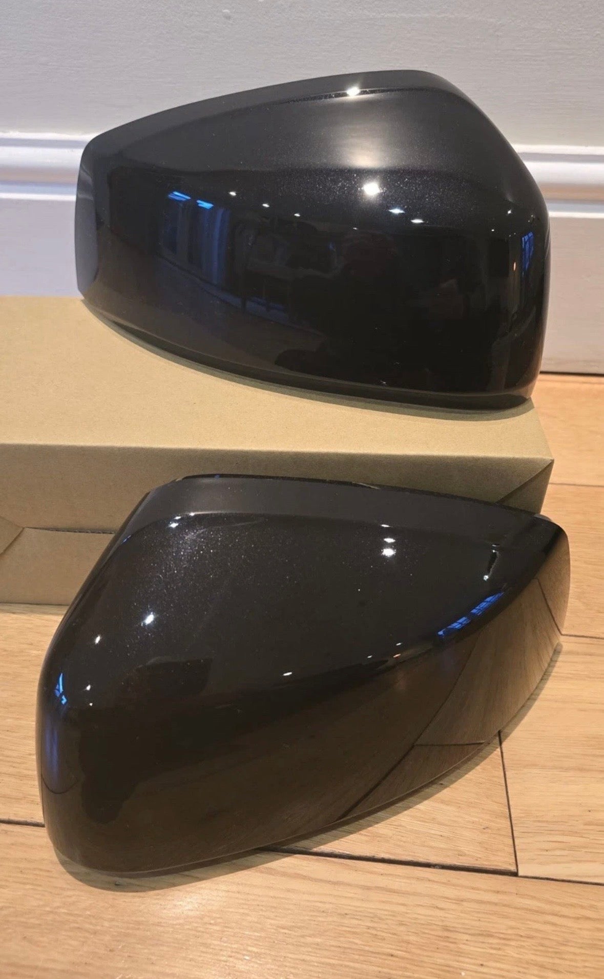 VW CADDY MK5 WING DOOR MIRROR CAP COVERS|2020-2025 | BLACK LC9X