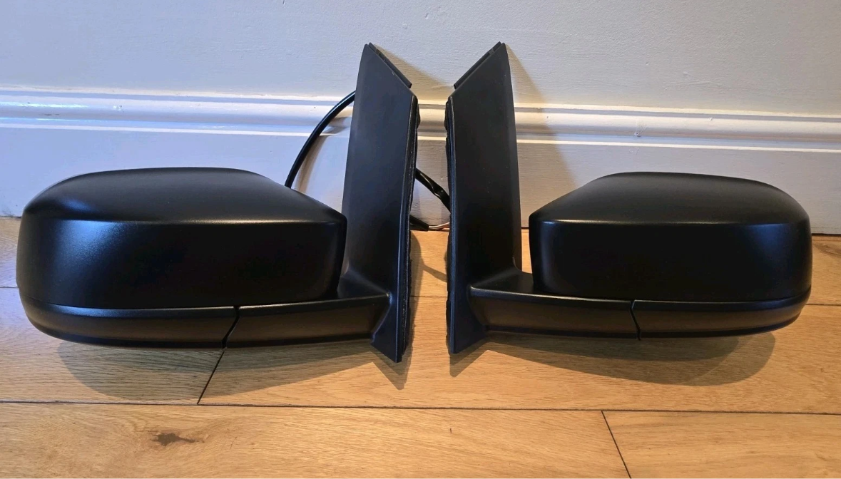 VW Caddy Life Wing Door Mirrors Upgrade | 2004- 2020| Pair | Electric | Heated | BLACK CAPS