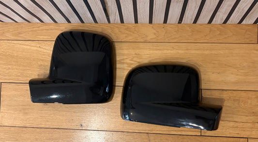 VW Caddy MK3 MK4 | 2004-2020 |Door Wing Mirror Cover Cap Case | Black | Pair