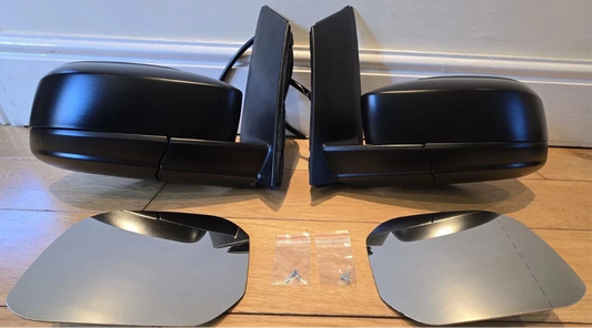VW Caddy Life Wing Door Mirrors Upgrade | 2004- 2020| Pair | Electric | Heated | BLACK CAPS