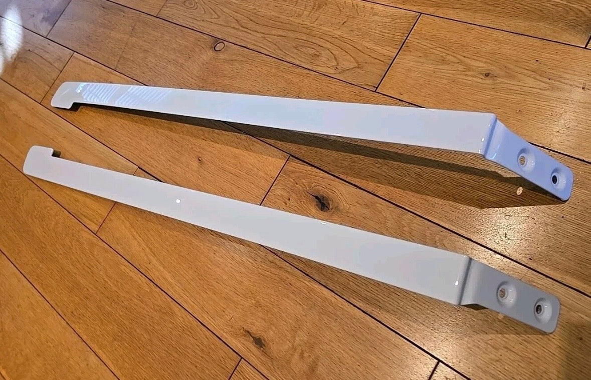 VW CADDY 2K MAXI 2K SIDE LOADING DOOR RAIL COVER LEFT & RIGHT SIDE 2004 - 2020 PAINTED IN LB9A CANDY WHITE
