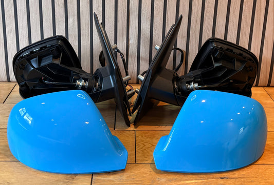 VW TRANSPORTER T5.1 |2010-2015 | DOOR WING MIRRORS | ELECTRIC | HEATED | Painted in British Gas Blue