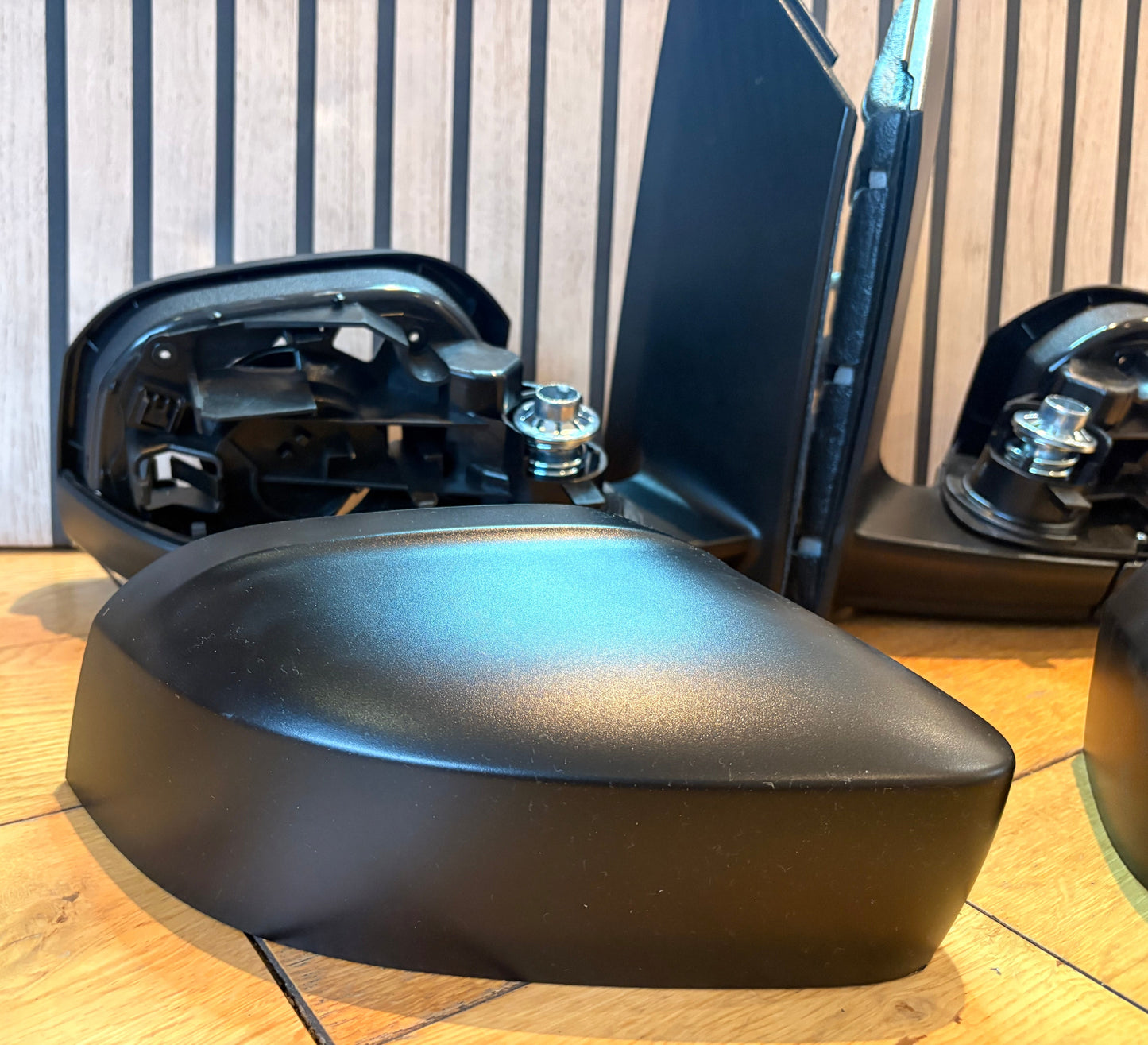 VW Caddy Mk3 Mk4 Life Wing Door Mirrors Upgrade | 2002 - 2020 | Pair | MANUAL | MATT BLACK Caps