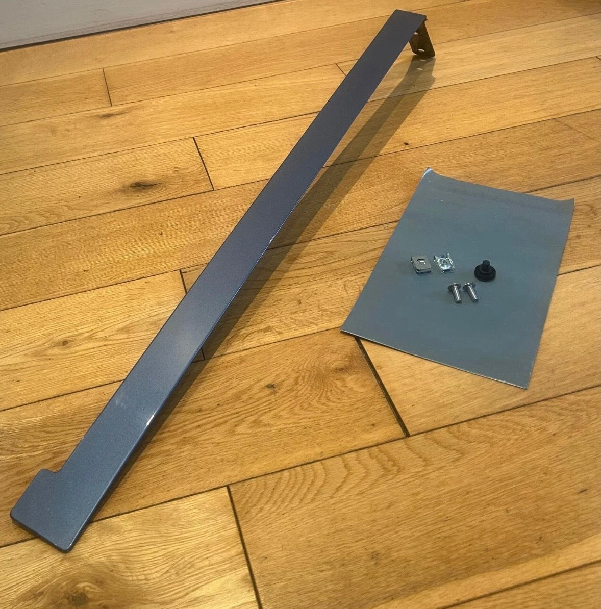 VW CADDY PASSENGERS SIDE LOADING DOOR RAIL COVER PAINTED IN ACAPULCO BLUE LR5T