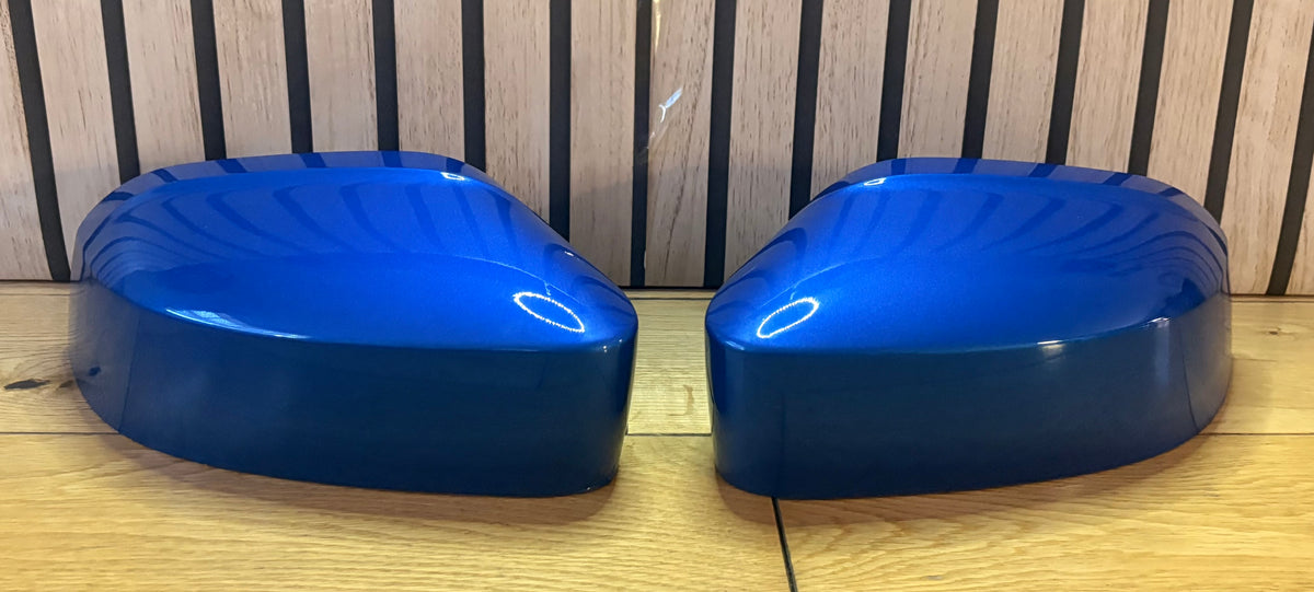 VW CADDY LIFE MIRROR COVERS CAPS | RAVENNA BLUE | LA5W
