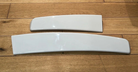 Caddy MK3/MK4 barn door spoiler painted in CANDY WHITE LB9A
