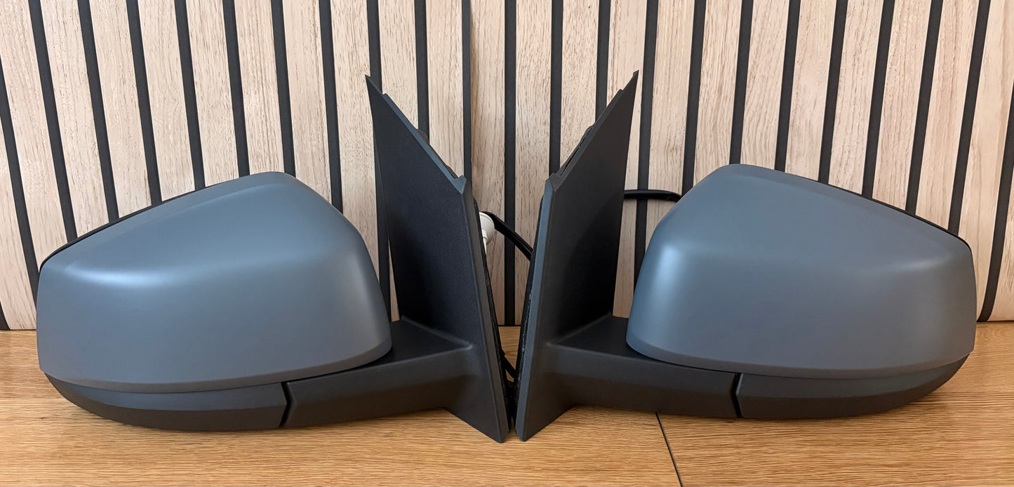 Caddy MK5 Wing Door Mirrors | 2021 >| Pair | Electric | Heated | Primered Caps