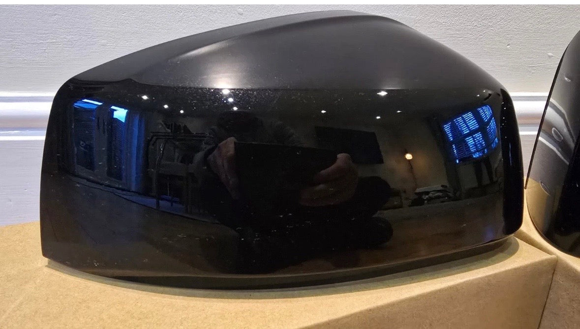 VW CADDY MK5 WING DOOR MIRROR CAP COVERS|2020-2025 | BLACK LC9X