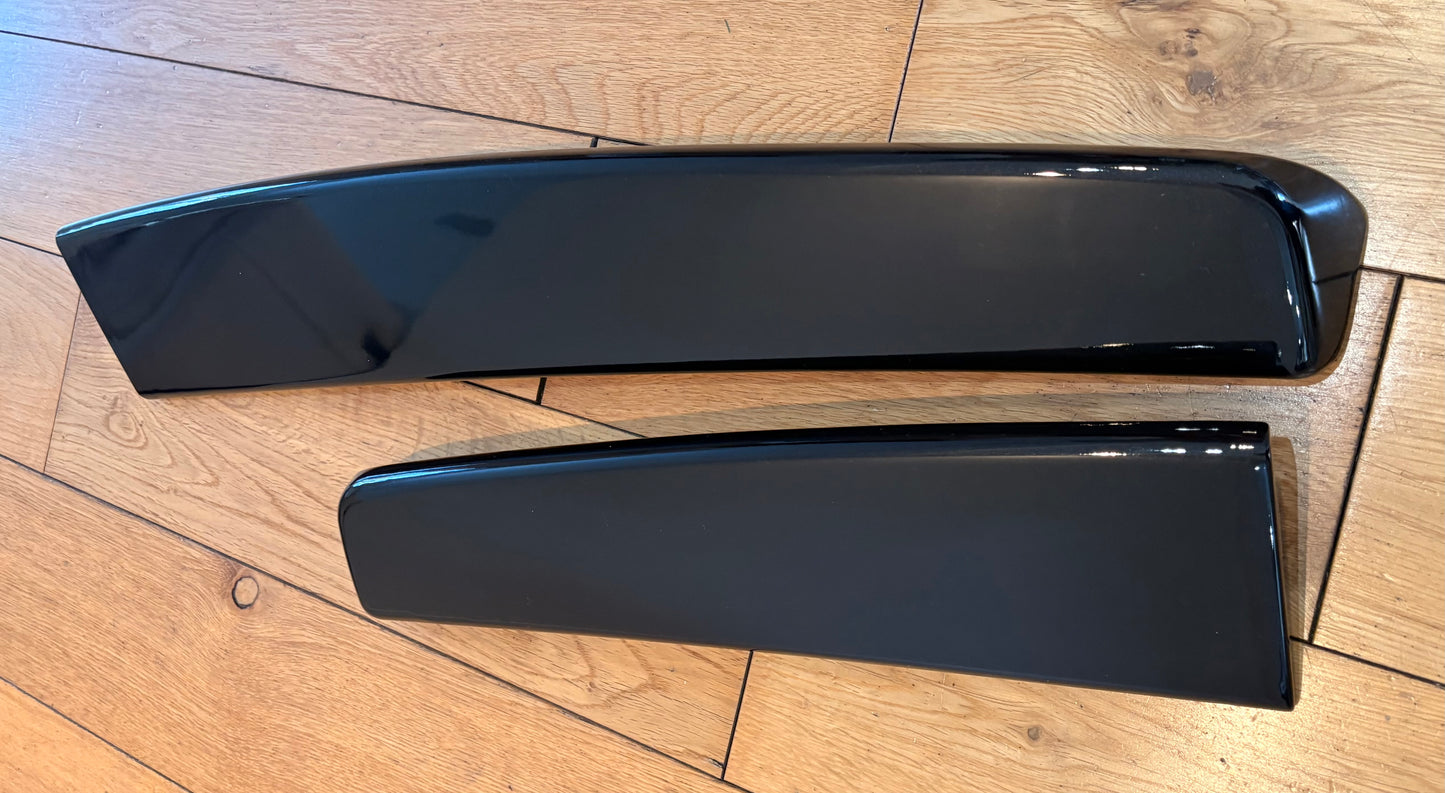 Caddy MK3/MK4 barn door spoiler painted in DEEP BLACK PEARL LC9X